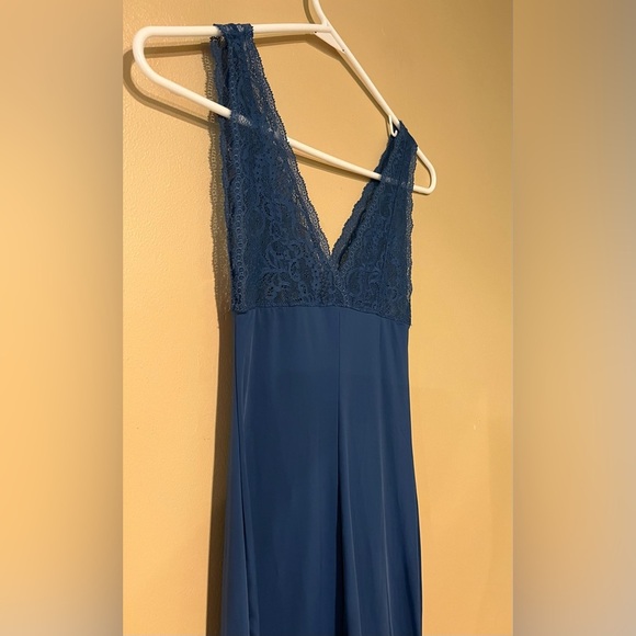 Intimissimi Blue Lace Slip Nightgown Sleepwear Feminine Soft Romantic * READ** - Picture 3 of 6